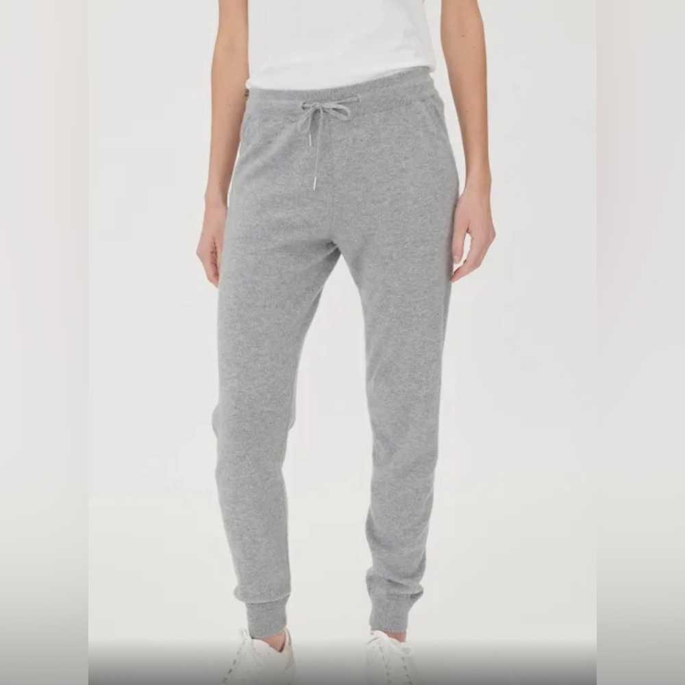 Gobi Cuffed Cashmere Jogger In Grey Size XL Elastic Waist Soft Comfy
